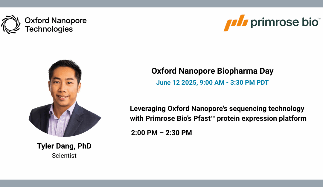 Primrose Bio Presents at Oxford Nanopore Biopharma Day