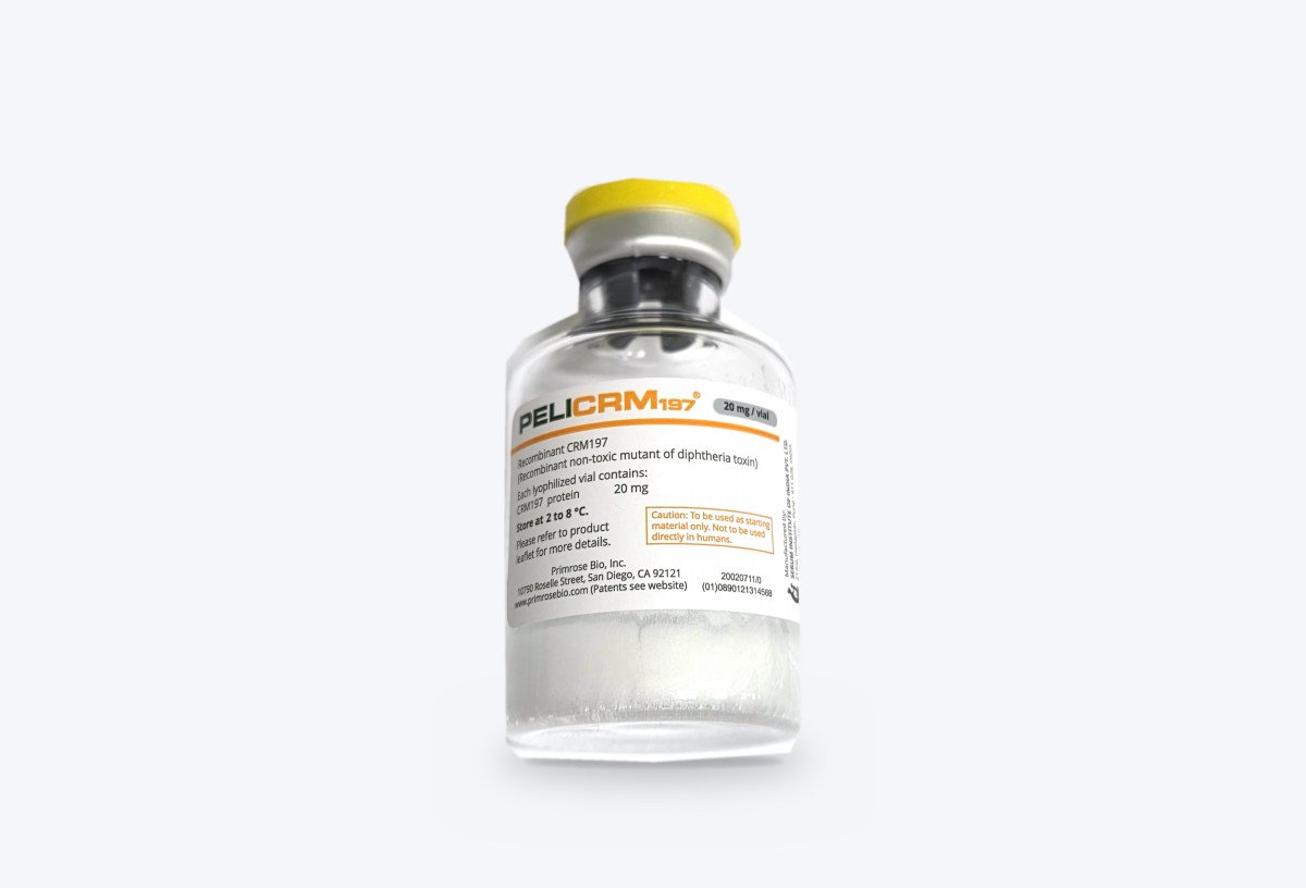 PeliCRM197 lyophilized vial